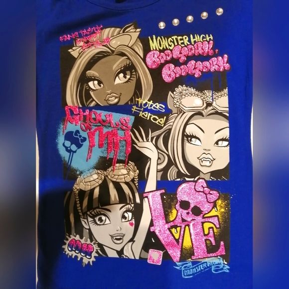 Monster High Girl's Shirt Arm Warmers NWT Size M/M(10/12) - Picture 3 of 10